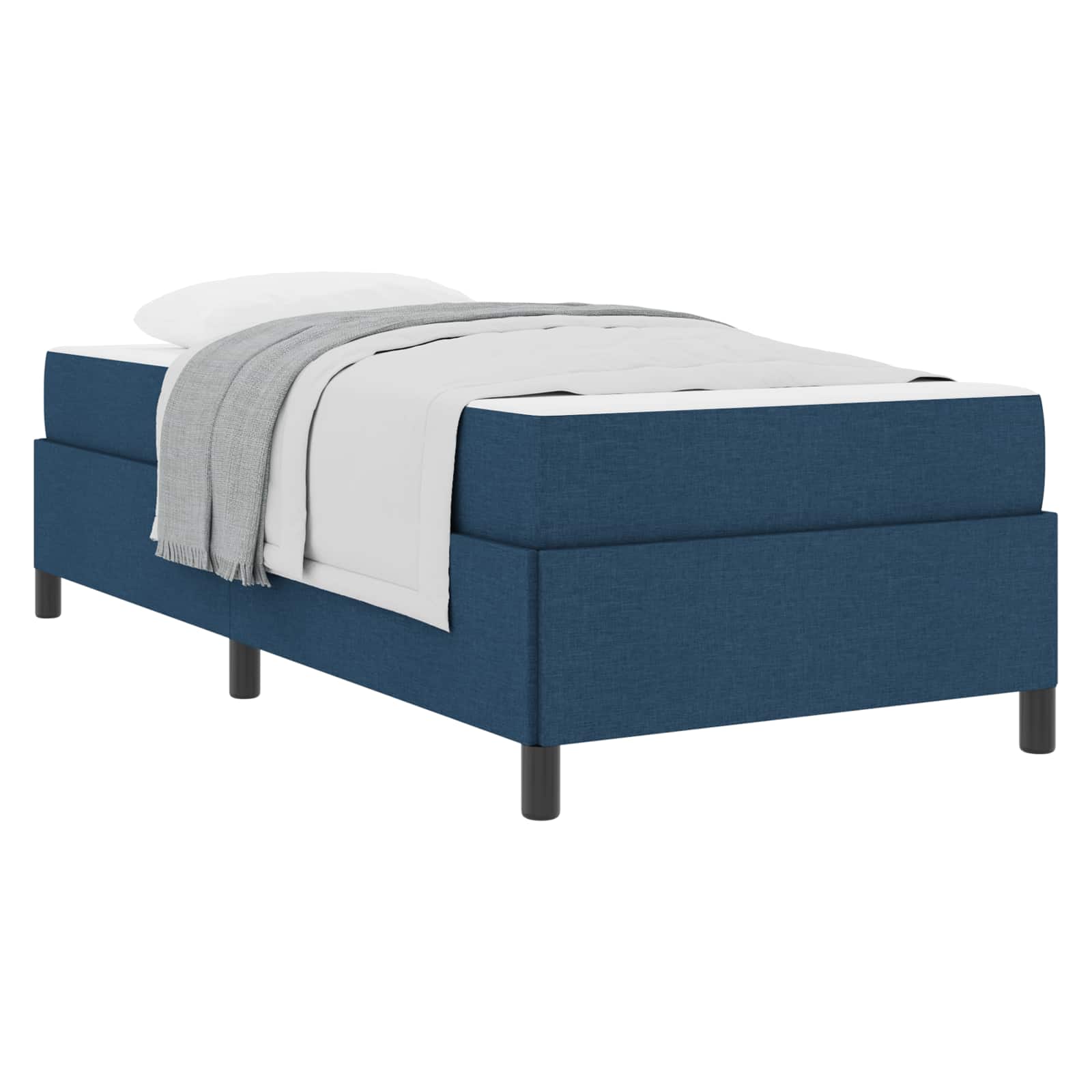 Thumbnail - vidaXL Boxspringbett Blau 100 x 200 cm Stoff