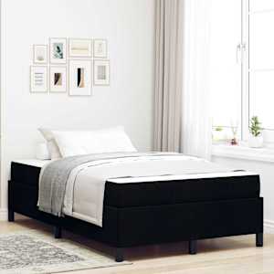 Postel s boxspringem Černá 120 x 190 cm textil - obrázek 1