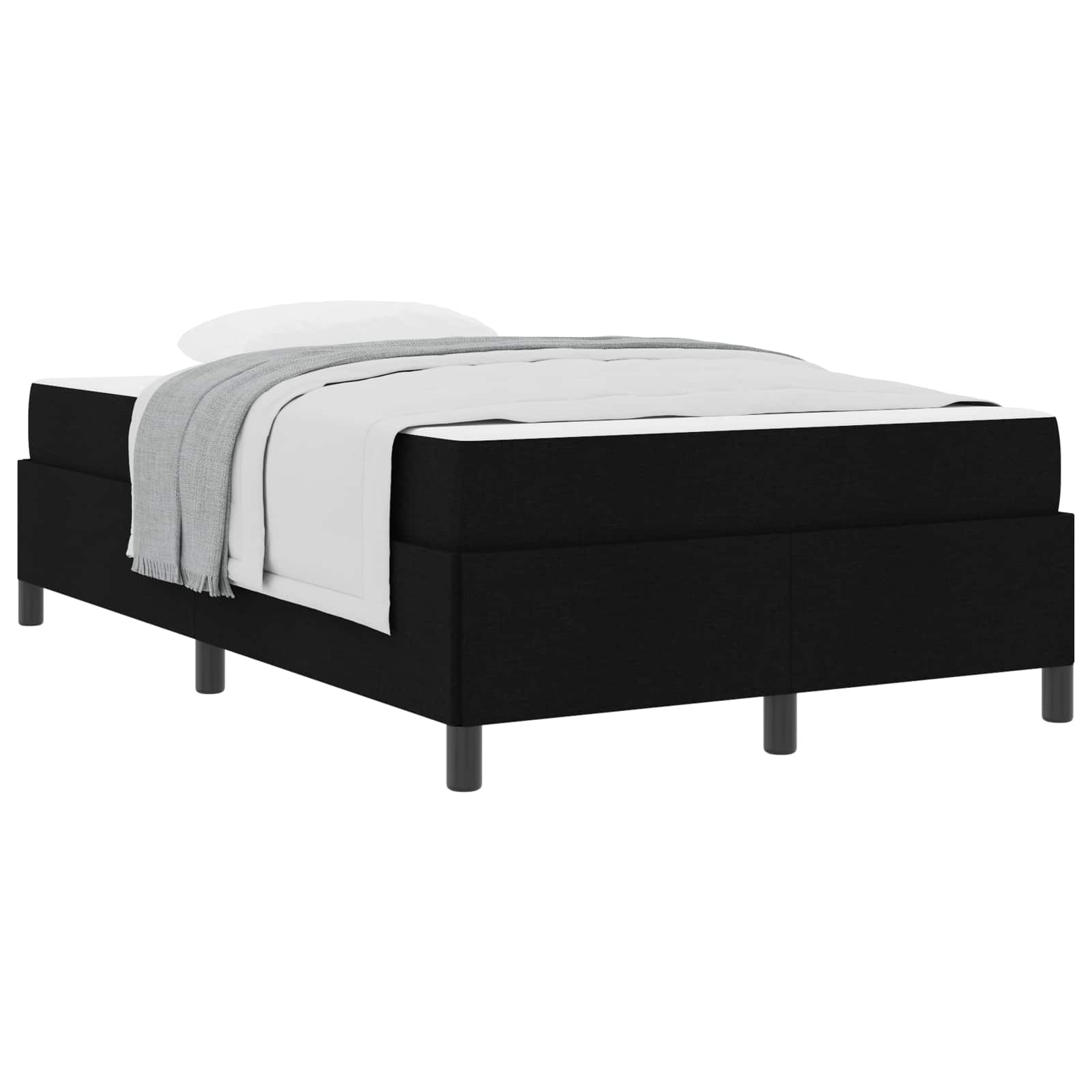 Thumbnail - vidaXL Boxspringbett Schwarz 120 x 190 cm Stoff