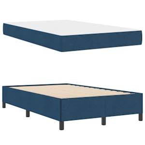 Postel s boxspringem Modrá 120 x 190 cm textil - obrázek 4