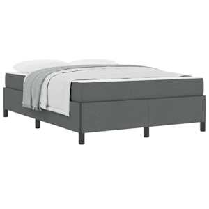 Postel s boxspringem s matrací Tmavě šedá 140 x 190 cm textil - obrázek 2