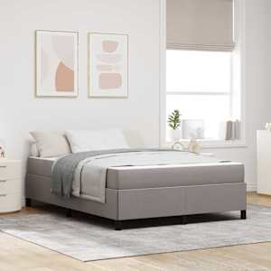 Postel s boxspringem s matrací Taupe 140 x 190 cm textil - obrázek 1