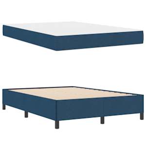 Postel s boxspringem s matrací Modrá 140 x 190 cm textil - obrázek 5