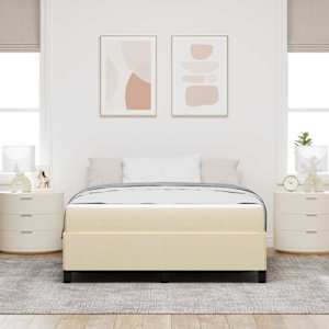 Postel s boxspringem Krémová 160 x 200 cm textil - obrázek 3