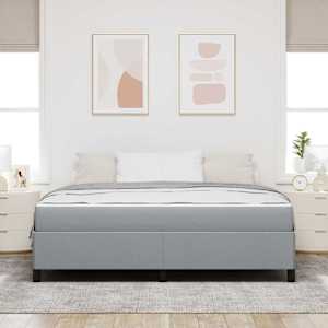 Postel s boxspringem Světle šedá 180 x 200 cm textil - obrázek 3