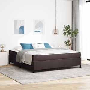 Postel s boxspringem Tmavě hnědá 180 x 200 cm textil - obrázek 1