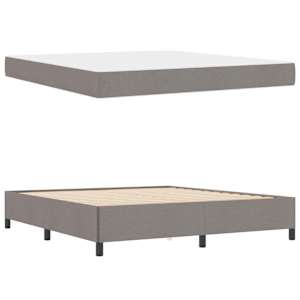 Postel s boxspringem Taupe 180 x 200 cm textil - obrázek 5