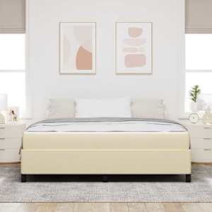 Postel s boxspringem Krémová 180 x 200 cm textil - obrázek 3