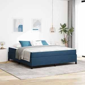 Postel s boxspringem Modrá 180 x 200 cm textil - obrázek 1