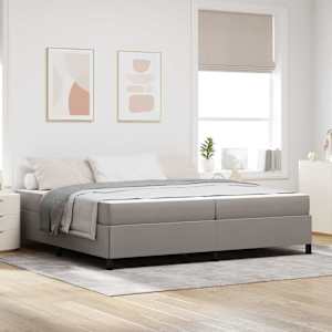 Postel s boxspringem s matrací Taupe 200 x 200 cm textil - obrázek 1