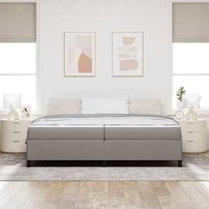 Postel s boxspringem s matrací Taupe 200 x 200 cm textil - obrázek 3