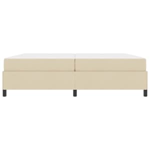Postel s boxspringem s matrací Krémová 200 x 200 cm textil - obrázek 5