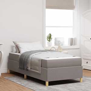 Konstrukcija postelje z vzmetnico Taupe 80 x 200 cm blago