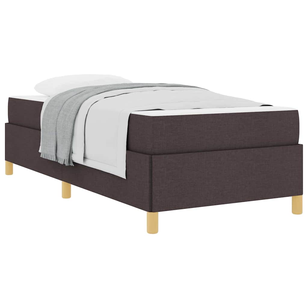 Thumbnail - vidaXL Boxspringbett Weiß und Dunkelbraun 90 x 190 cm Stoff