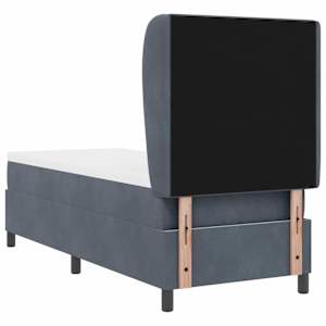 Postel s boxspringem s čelo Tmavě šedá 200 x 80 cm samet - obrázek 9