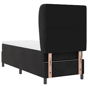 Postel s boxspringem s čelo Černý 200 x 80 cm samet - obrázek 9