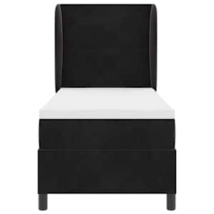 Postel s boxspringem s čelo Černý 200 x 80 cm samet - obrázek 7