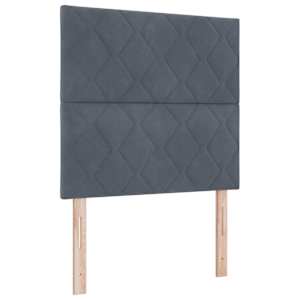 Postel s boxspringem s polštářem Tmavě šedá 190 x 90 cm samet - obrázek 6