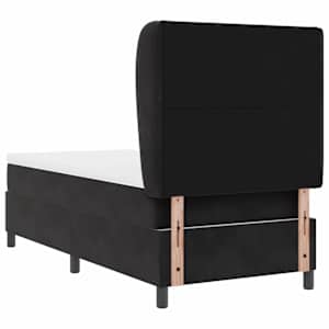 Postel s boxspringem s čelo Černý 190 x 90 cm samet - obrázek 9