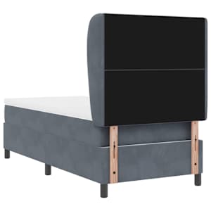 Postel s boxspringem s čelo Tmavě šedá 200 x 90 cm samet - obrázek 8