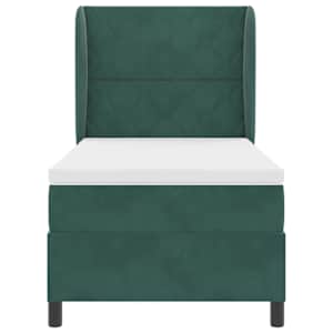 Postel s boxspringem s čelo Tmavě zelená 200 x 90 cm samet - obrázek 7