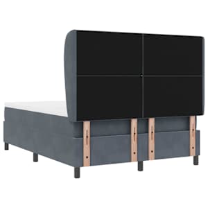 Postel s boxspringem s čelo Tmavě šedá 200 x 160 cm samet - obrázek 7
