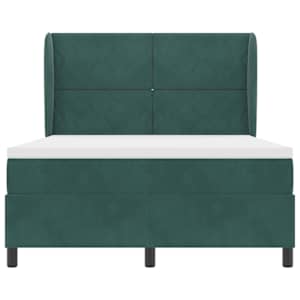 Postel s boxspringem s čelo Tmavě zelená 200 x 160 cm samet - obrázek 5