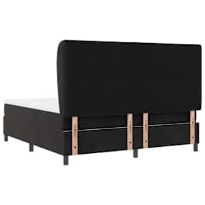 Postel s boxspringem s čelo Černý 200 x 180 cm samet - obrázek 9