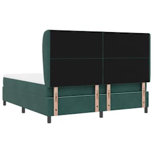 Postel s boxspringem s čelo Tmavě zelená 200 x 180 cm samet - obrázek 8