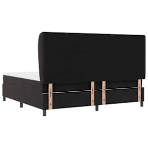 Postel s boxspringem s čelo Černý 200 x 200 cm samet - obrázek 9