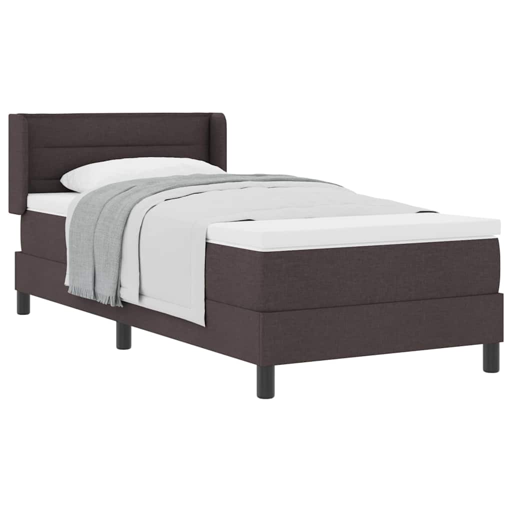 Thumbnail - vidaXL Boxspringbett mit Matratze mit Matratze Dunkelbraun 90 x 200 cm