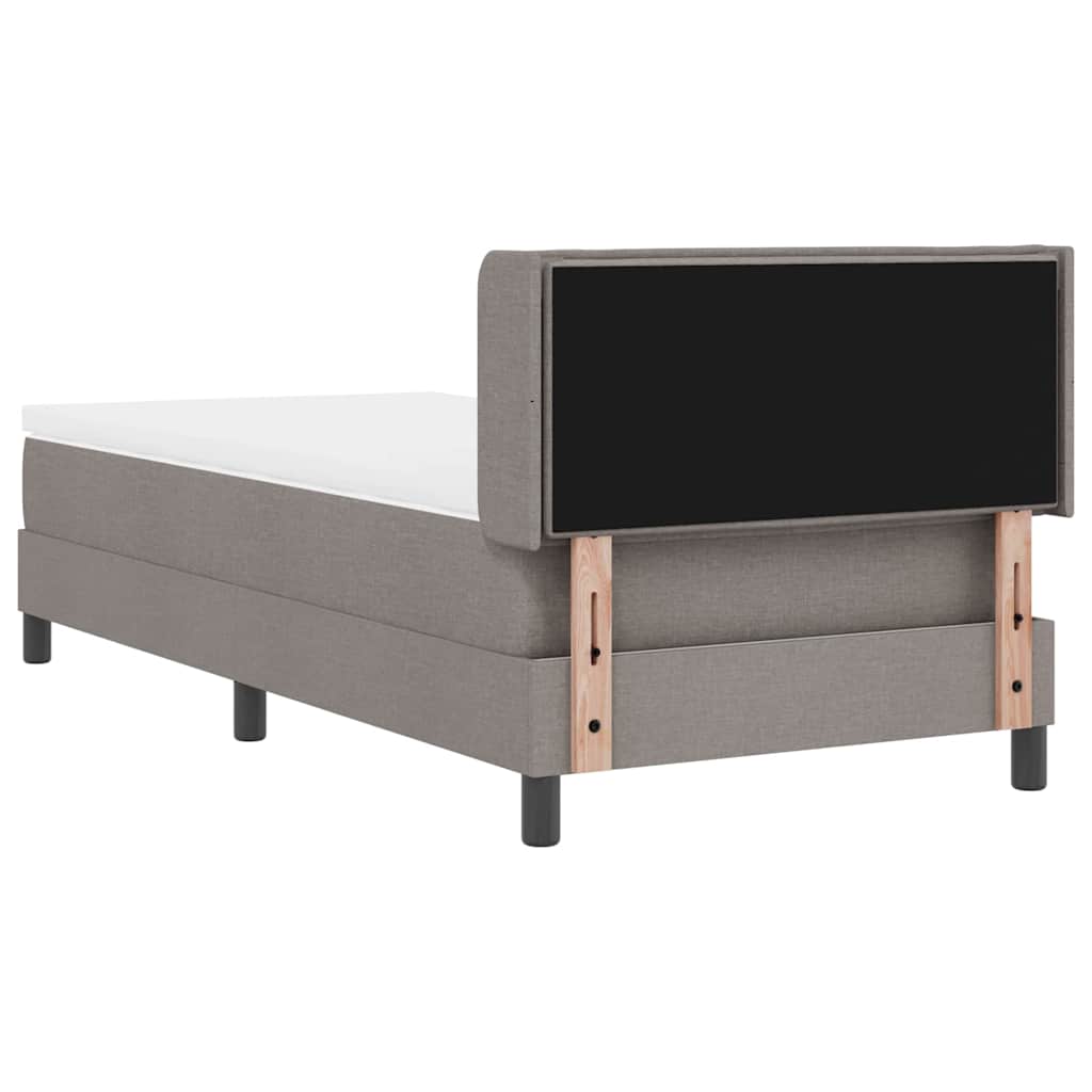 Postel s boxspringem s matrací s čelo Taupe 200 x 90 cm textil - obrázek 9
