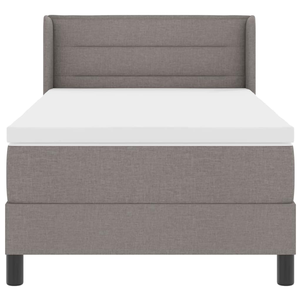 Postel s boxspringem s matrací s čelo Taupe 200 x 90 cm textil - obrázek 7