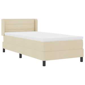 Postel s boxspringem s čelo Krémová 200 x 100 cm textil - obrázek 6