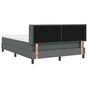 Postel s boxspringem s čelo Tmavě šedá 190 x 140 cm textil - obrázek 9