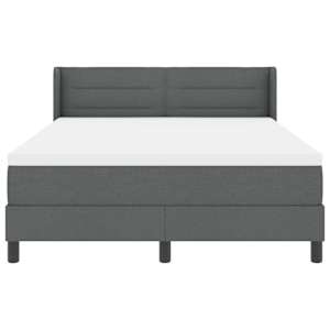 Postel s boxspringem s čelo Tmavě šedá 190 x 140 cm textil - obrázek 7