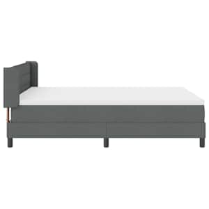 Postel s boxspringem s čelo Tmavě šedá 190 x 140 cm textil - obrázek 8