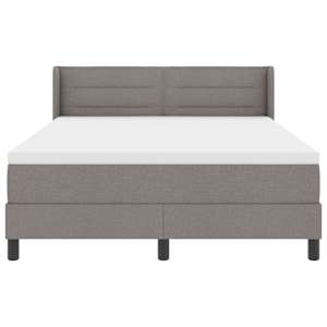 Postel s boxspringem s čelo Taupe 190 x 140 cm textil - obrázek 7