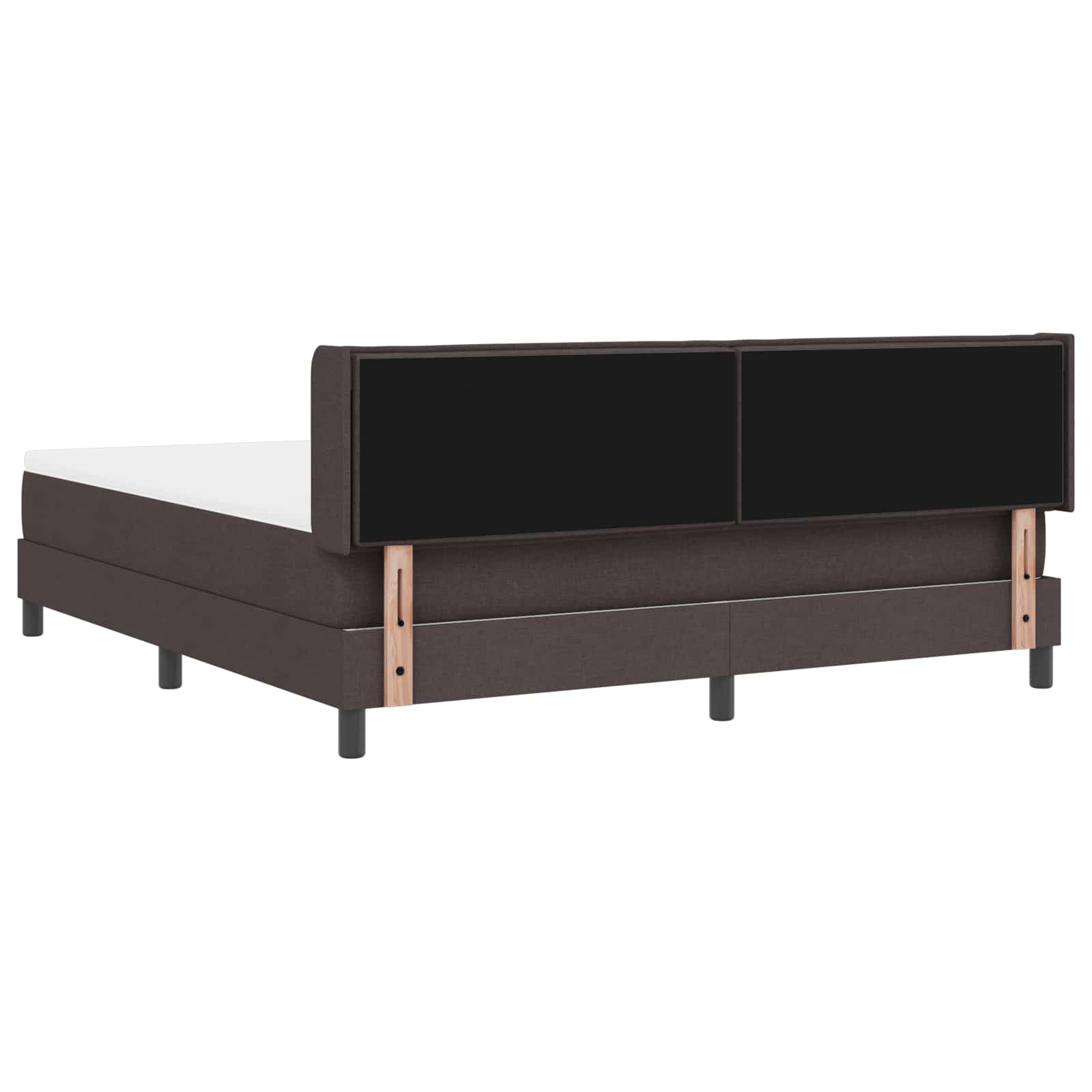 vidaXL Boxspringbed met hoofdeinde Donkerbruin 200 x 180 cm Stof bruin, foto 4