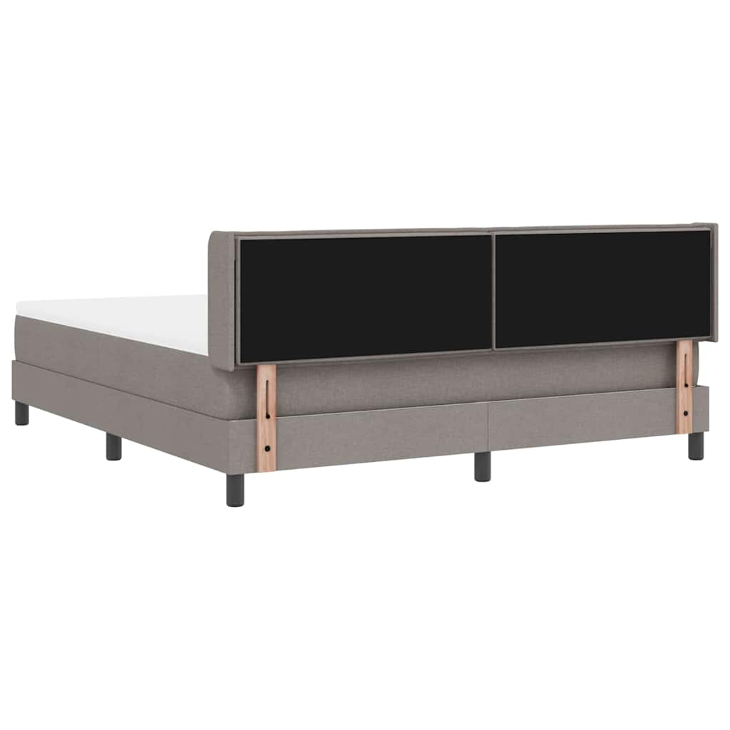 Postel s boxspringem s čelo Taupe 200 x 180 cm textil - obrázek 9