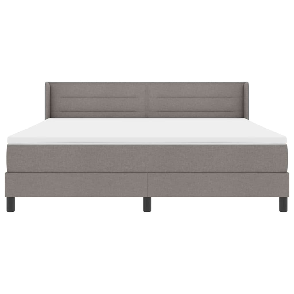 Postel s boxspringem s čelo Taupe 200 x 180 cm textil - obrázek 7