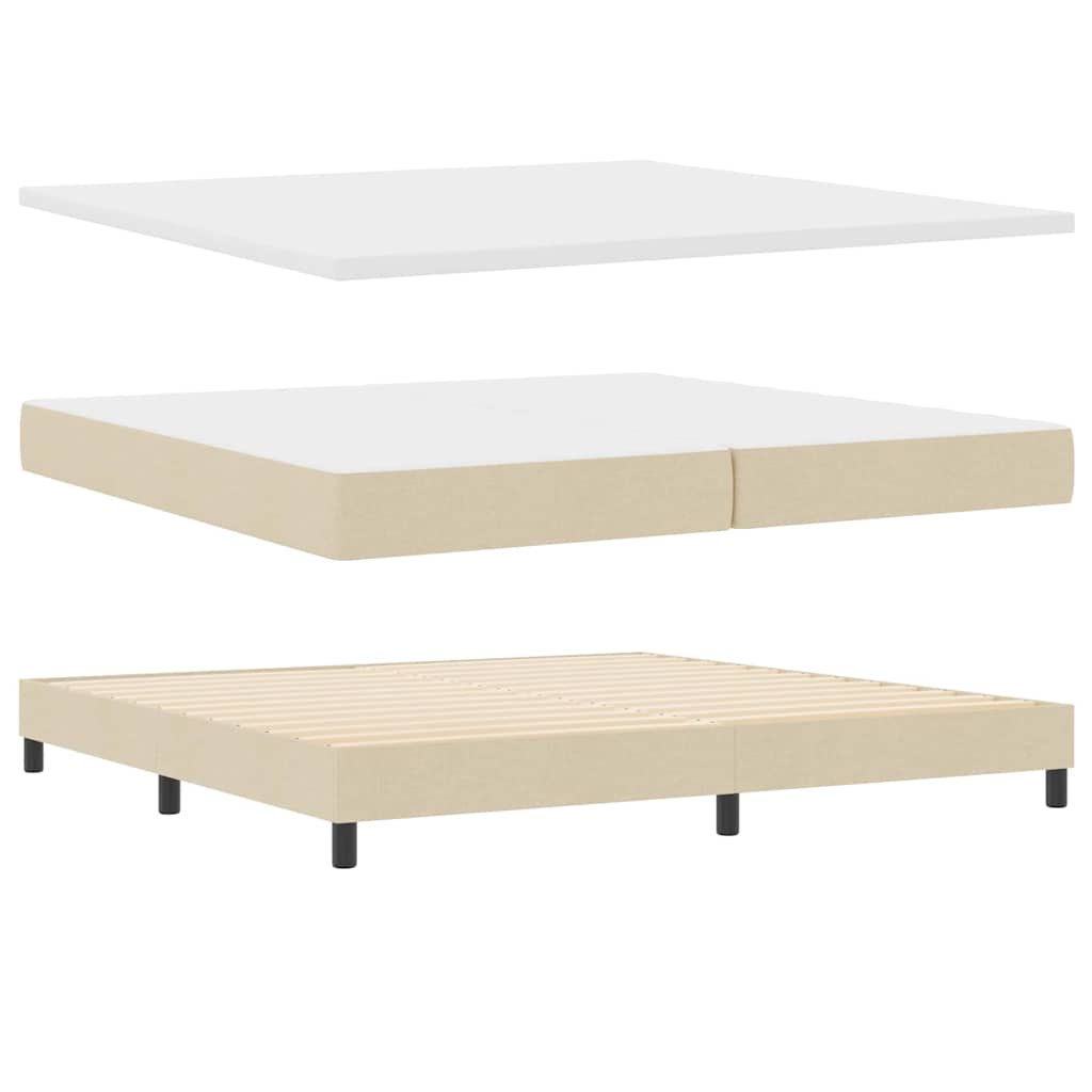 Thumbnail - vidaXL Boxspringbett mit Matratze mit Matratze Creme 200 x 200 cm
