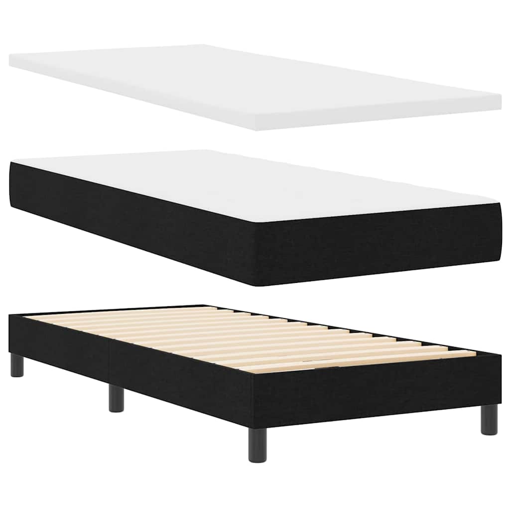 Thumbnail - vidaXL Boxspringbett mit Matratze mit Matratze Schwarz 80 x 200 cm