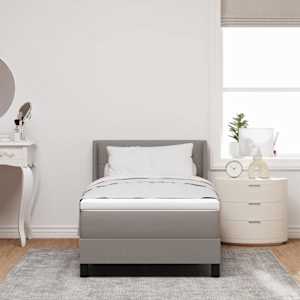 Postel s boxspringem s matrací Taupe 200 x 90 cm Polyester - obrázek 3