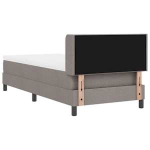 Postel s boxspringem s matrací Taupe 200 x 90 cm Polyester - obrázek 9