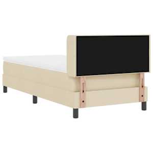 Postel s boxspringem s matrací Krémová 200 x 90 cm Polyester - obrázek 9