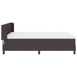 Postel s boxspringem s čelo Tmavě hnědá 190 x 140 cm textil - obrázek 8