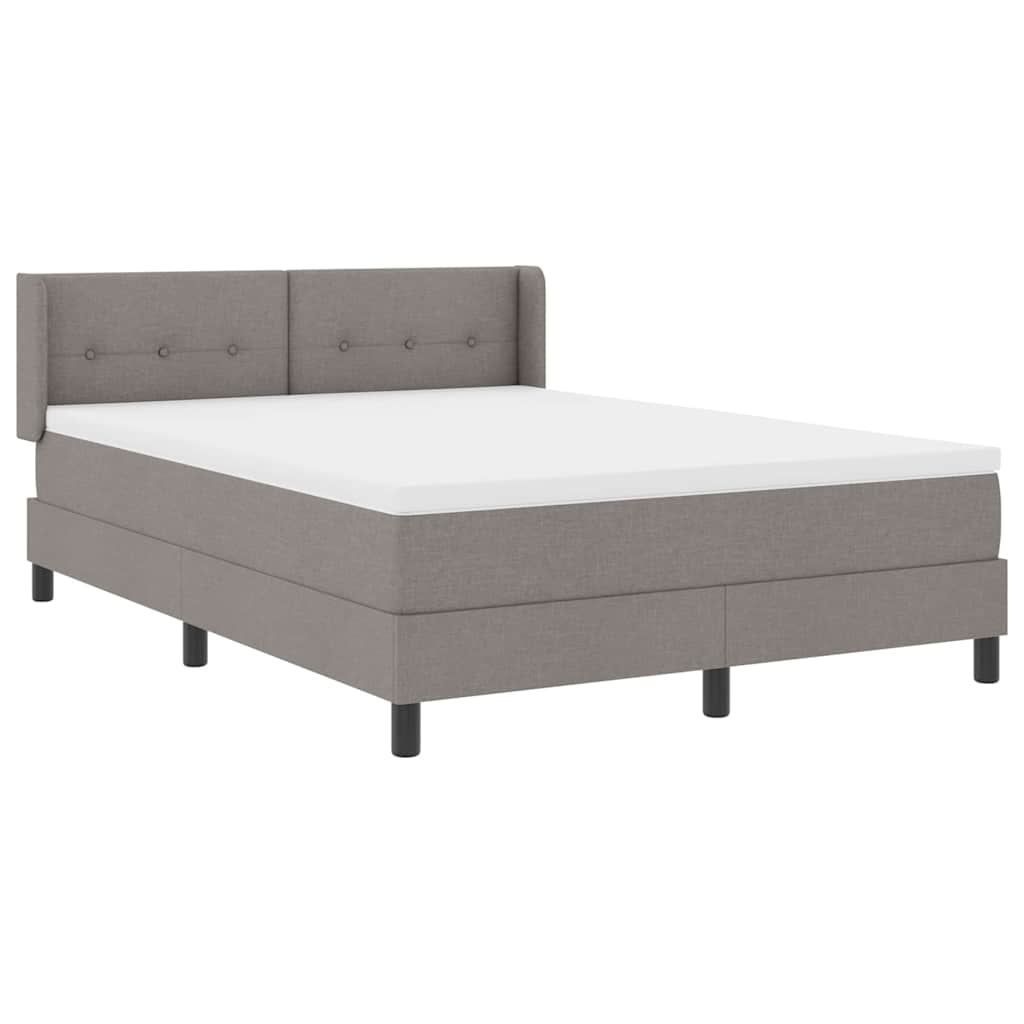 Postel s boxspringem s čelo Taupe 190 x 140 cm textil - obrázek 6