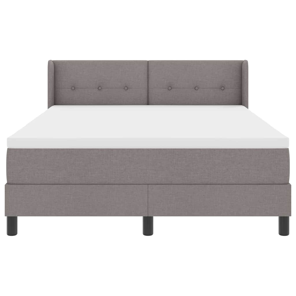 Postel s boxspringem s čelo Taupe 190 x 140 cm textil - obrázek 7