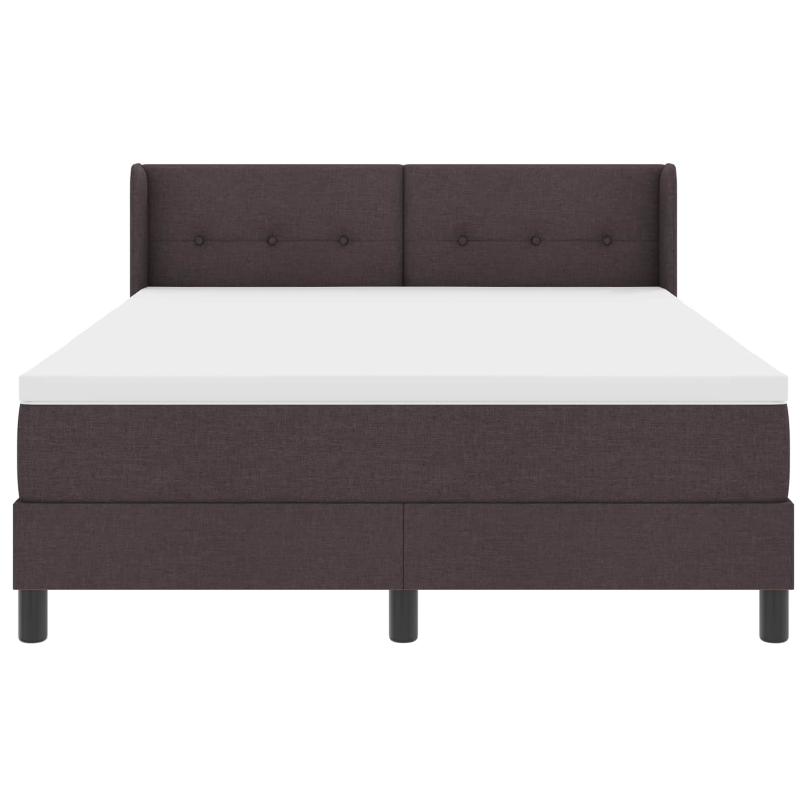 Postel s boxspringem s čelo Tmavě hnědá 200 x 160 cm textil - obrázek 2